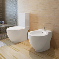 Thumbnail for Stand-WC & Bidet Set Weiß Keramik
