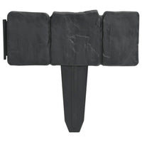 Thumbnail for Kunststoff Garten- / Rasenzaun  Steinoptik 41 tlg. 10 m