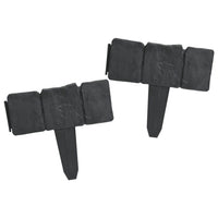 Thumbnail for Kunststoff Garten- / Rasenzaun  Steinoptik 41 tlg. 10 m