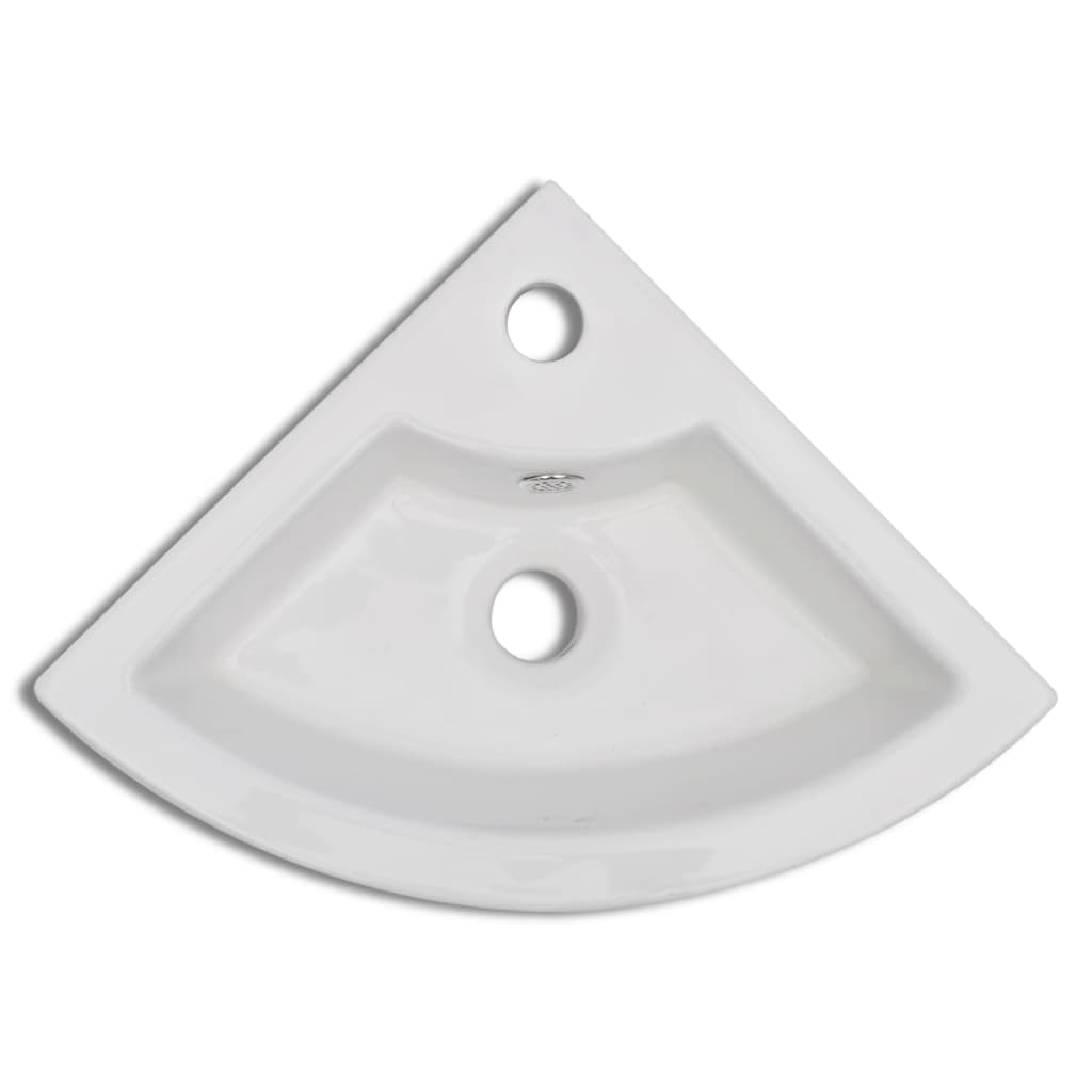 Waschbecken mit Überlauf 45 x 32 x 12,5 cm Weiß