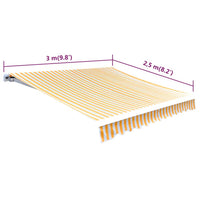 Thumbnail for Markisenbespannung Canvas Sonnenblumengelb & Weiß 3x2,5 m