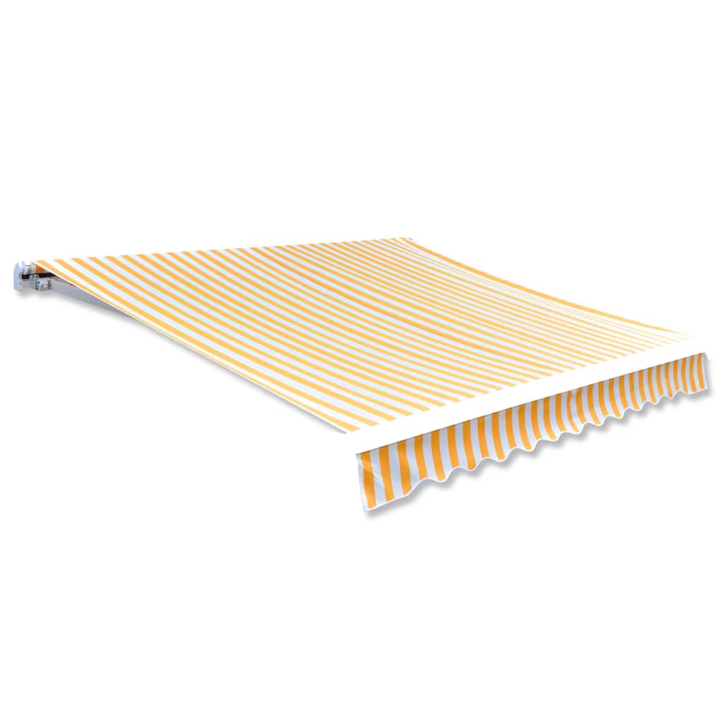 Markisenbespannung Canvas Sonnenblumengelb & Weiß 4x3 m