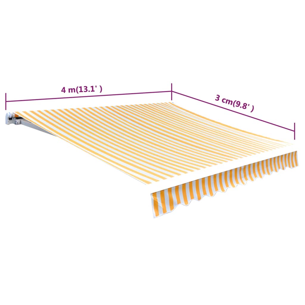 Markisenbespannung Canvas Sonnenblumengelb & Weiß 4x3 m
