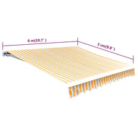 Thumbnail for Markisenbespannung Canvas Sonnenblumengelb & Weiß 6x3 m