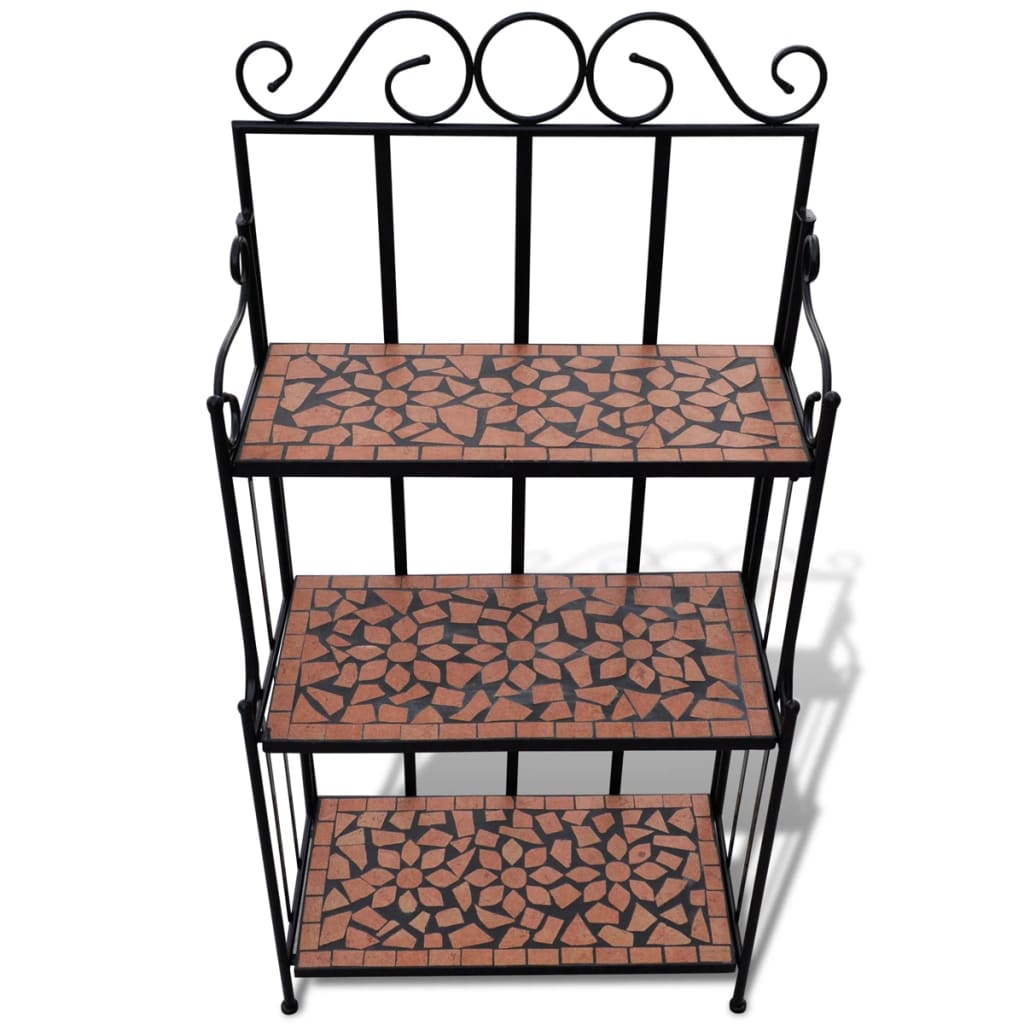 Wandregal Pflanzregal Gartenregal Blumentreppe Mosaik A