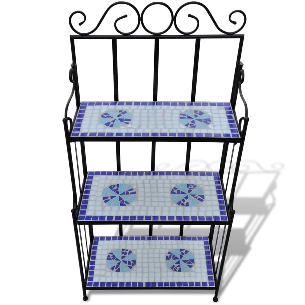 Wandregal Pflanzregal Gartenregal Blumentreppe Mosaik B