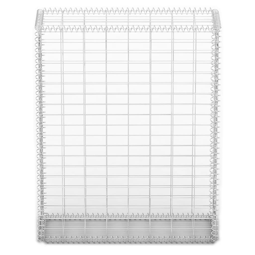 Steinkorb Gabione mit Deckeln Verzinkter Draht 100×80×30 cm