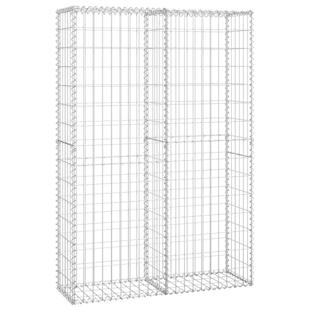 Steinkorb Gabione mit Deckeln Verzinkter Draht 150×100×30 cm