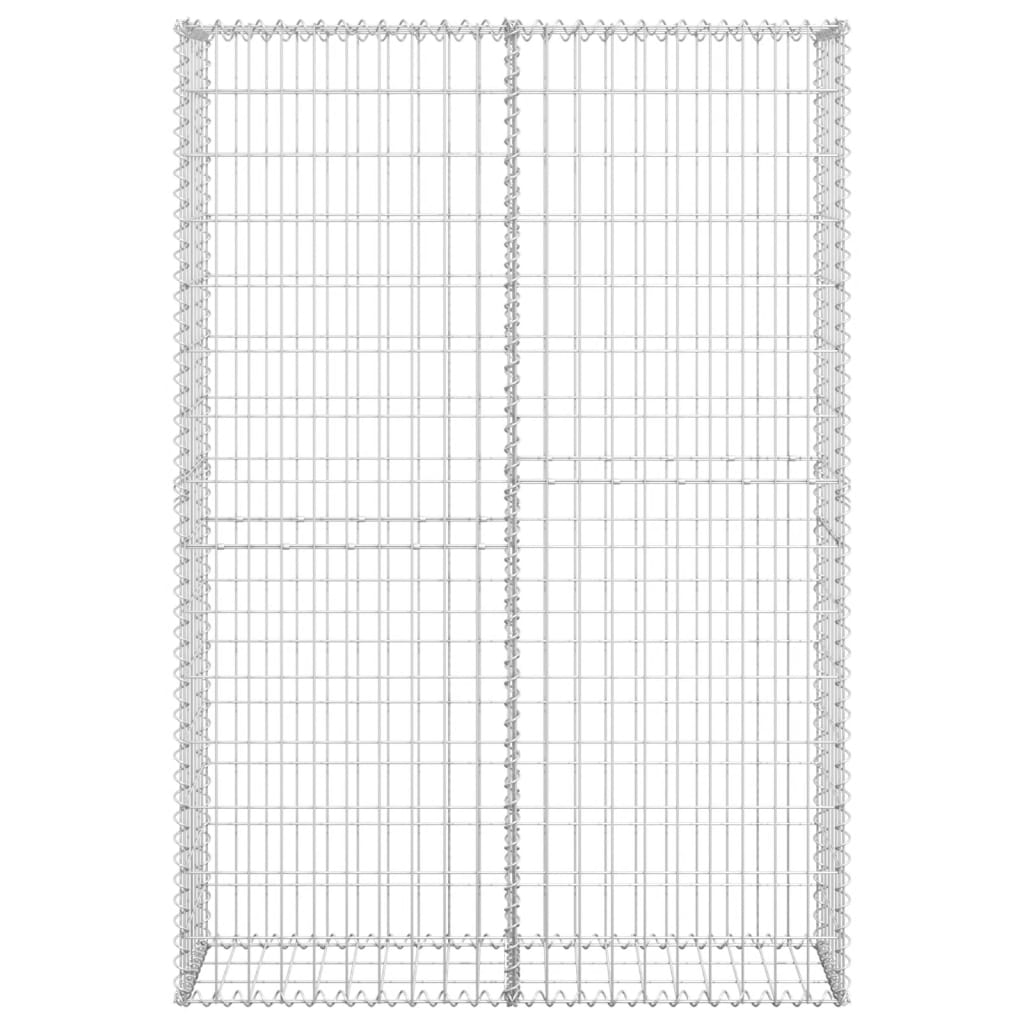 Steinkorb Gabione mit Deckeln Verzinkter Draht 150×100×30 cm
