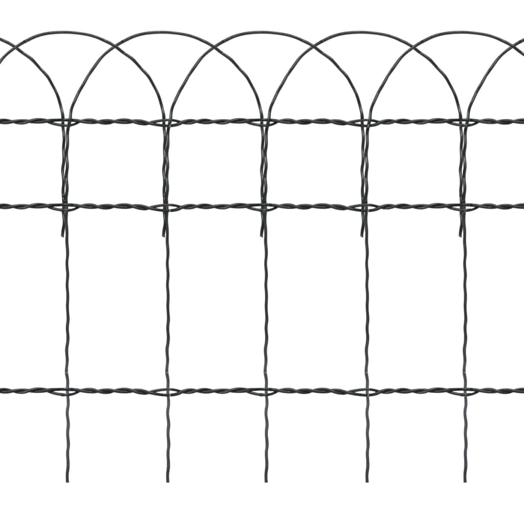 Beetzaun Pulverbeschichtetes Eisen 25×0,4 m