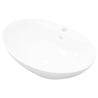 Thumbnail for 140678 Luxury Ceramic Basin Oval with Overflow and Faucet Hole