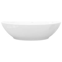 Thumbnail for 140678 Luxury Ceramic Basin Oval with Overflow and Faucet Hole
