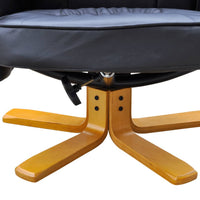 Thumbnail for Sessel mit Fußhocker Schwarz Kunstleder