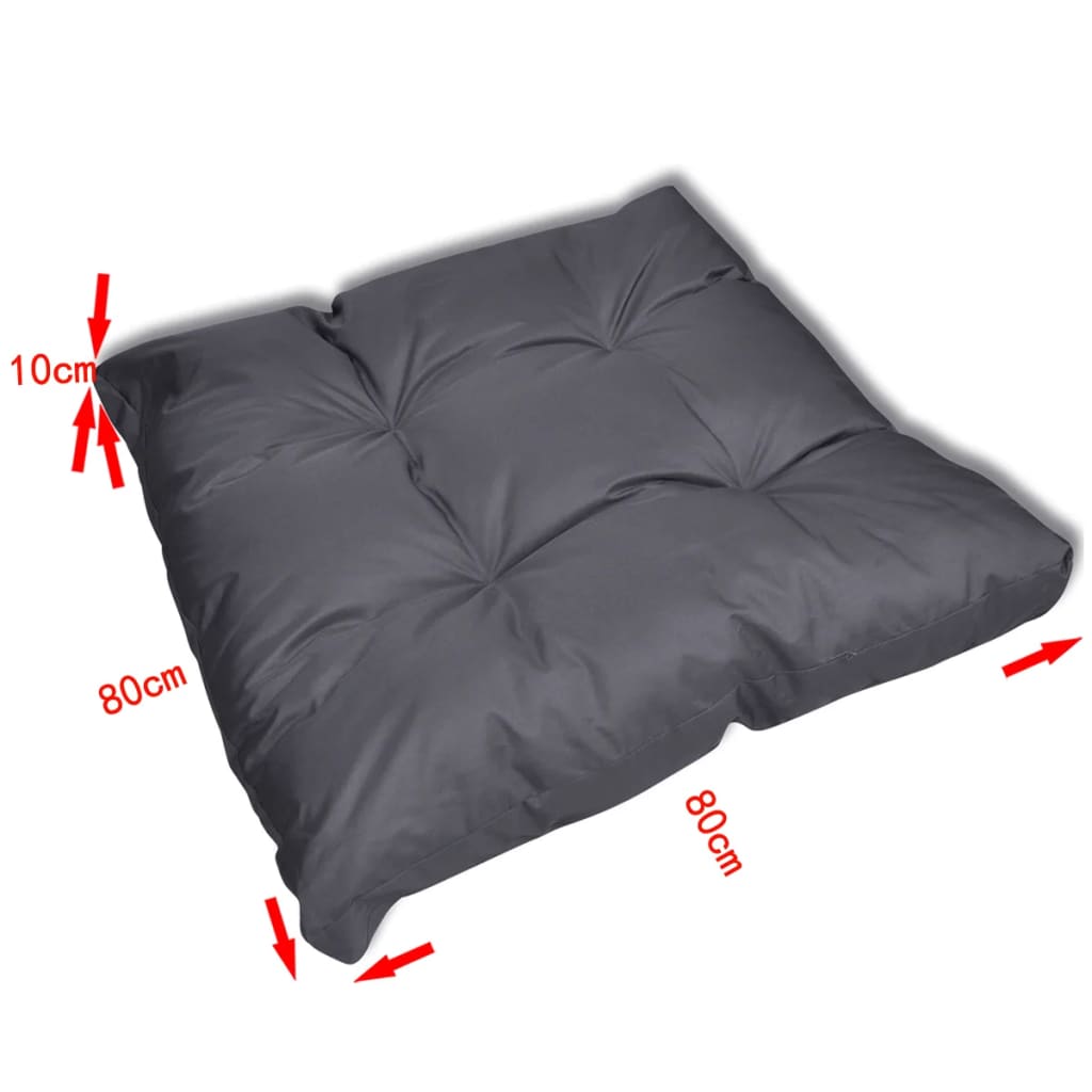 Sitzkissen Gepolstert 80x80x10 cm Grau