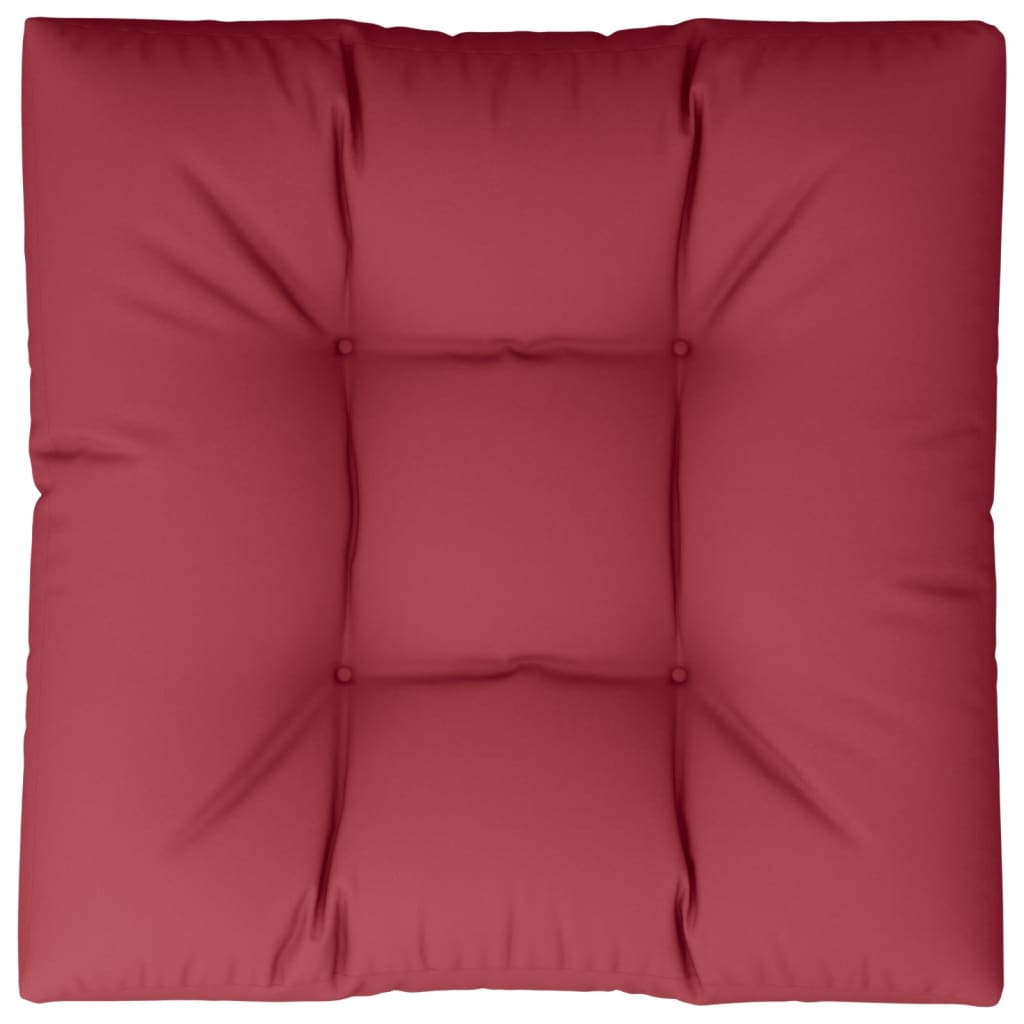 Palettenkissen 80x80x12 cm Weinrot Stoff