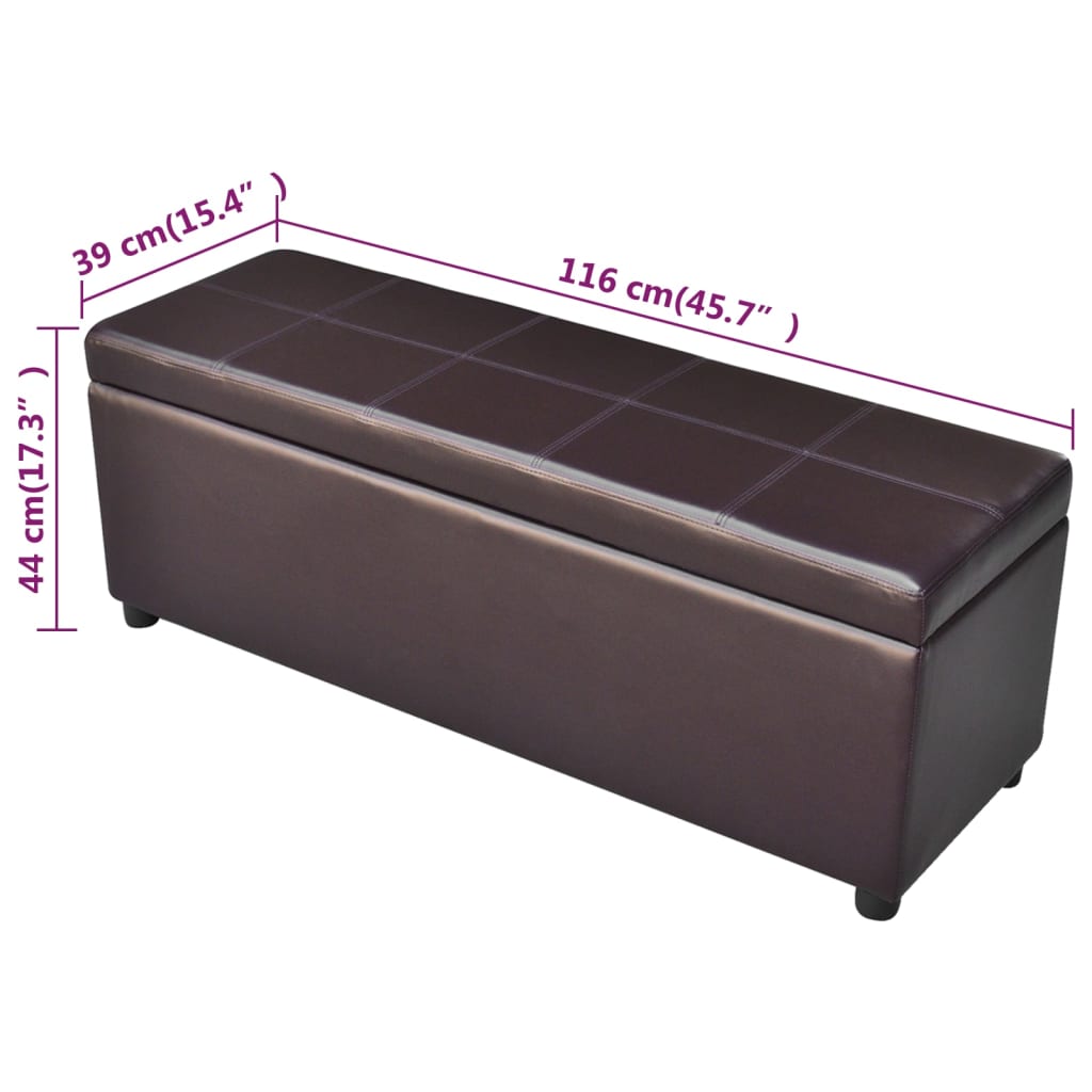 Lange Aufbewahrungsbank Holz Brown