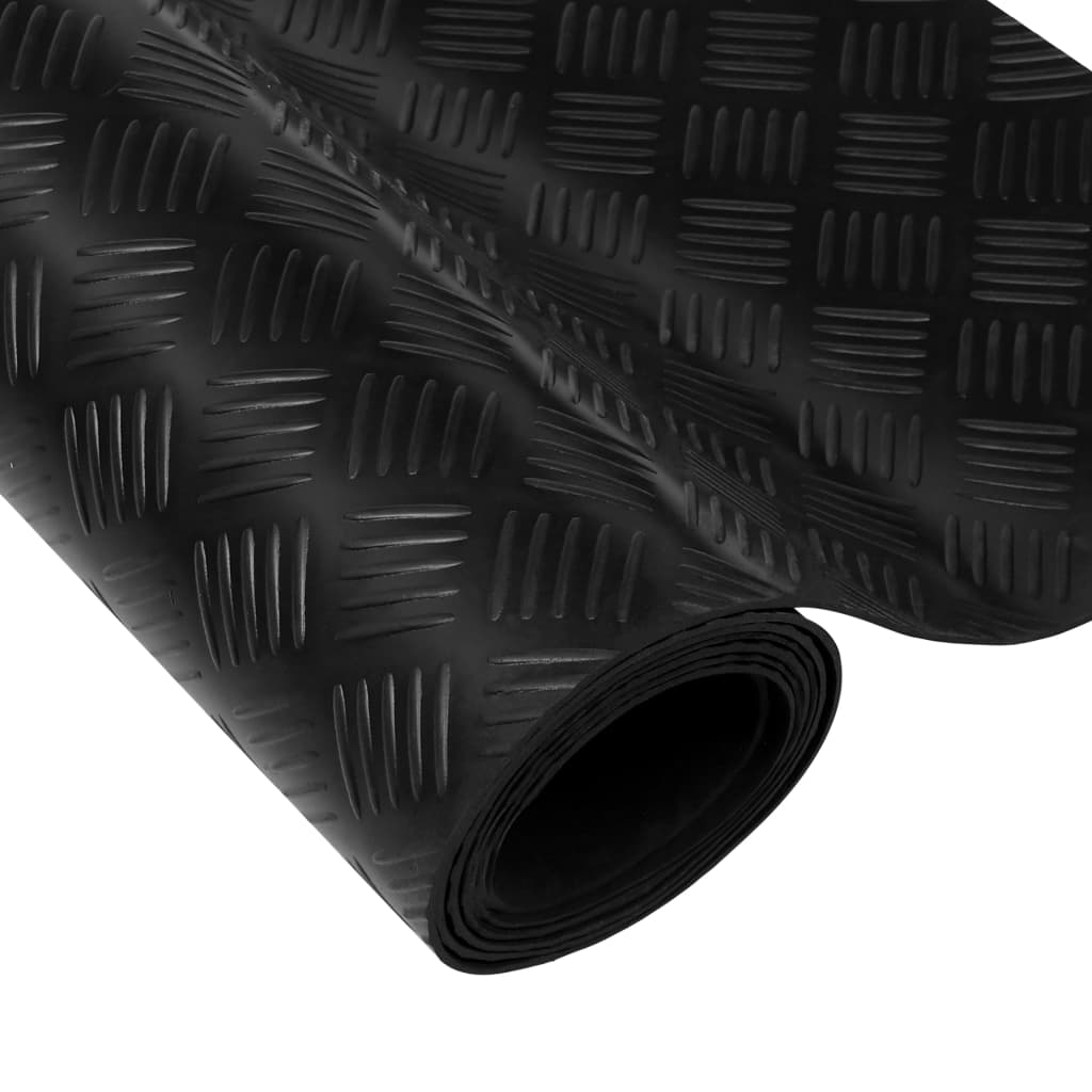 Gummi-Bodenmatte Antirutschmatte 5 x 1 m Riffelblechoptik