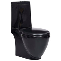 Thumbnail for WC Keramik-Toilette Badezimmer Rund Senkrechter Abgang Schwarz