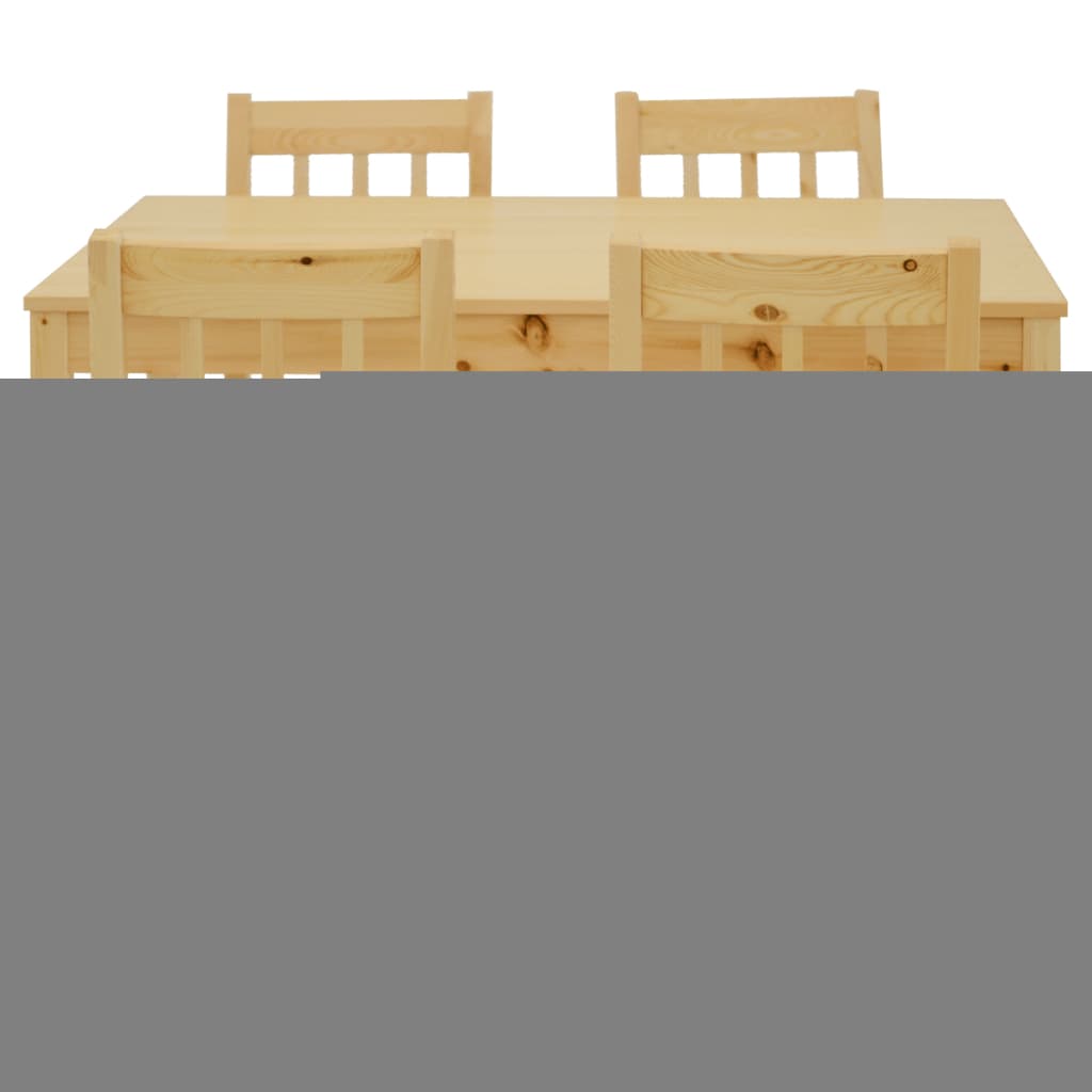 Esstisch Holztisch mit 4 Holzstühlen Esszimmerset Essgruppe