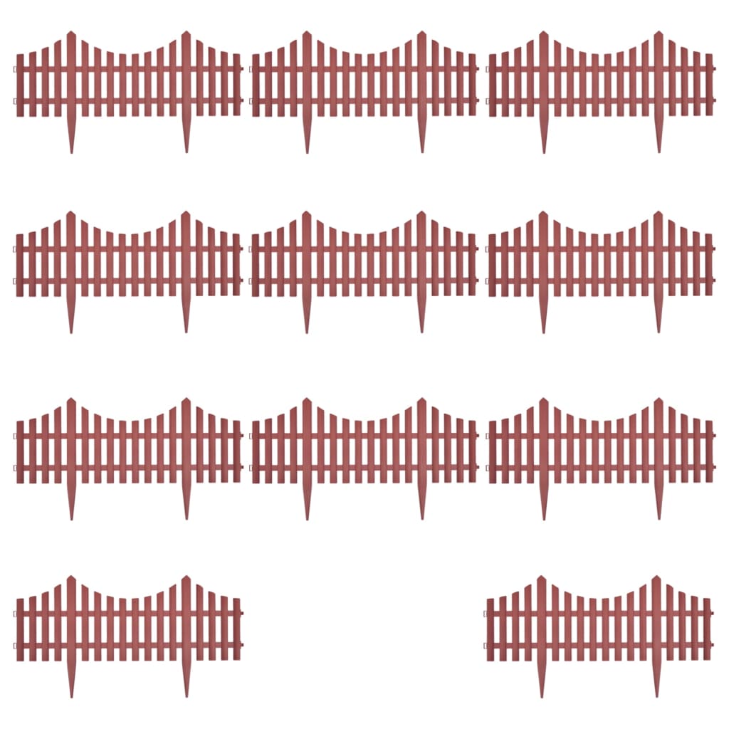 Beeteinfassung 17 Stk. 10 m Braun
