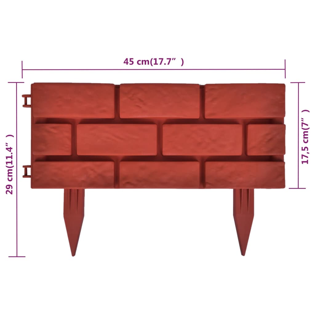 11 x Palisade Gartenzaun Beeteinfassung Beetumrandung