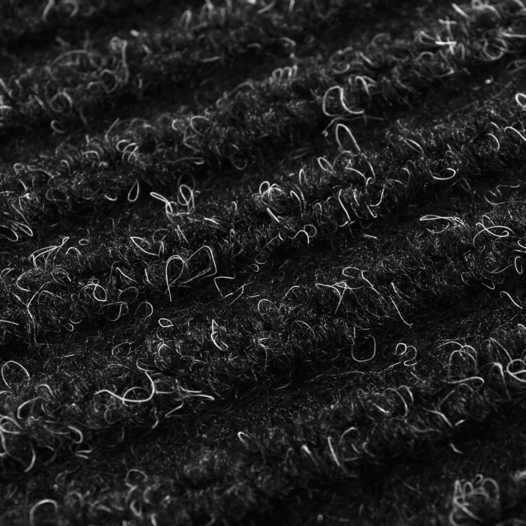 Schwarze PVC Türmatte 90 x 120 cm