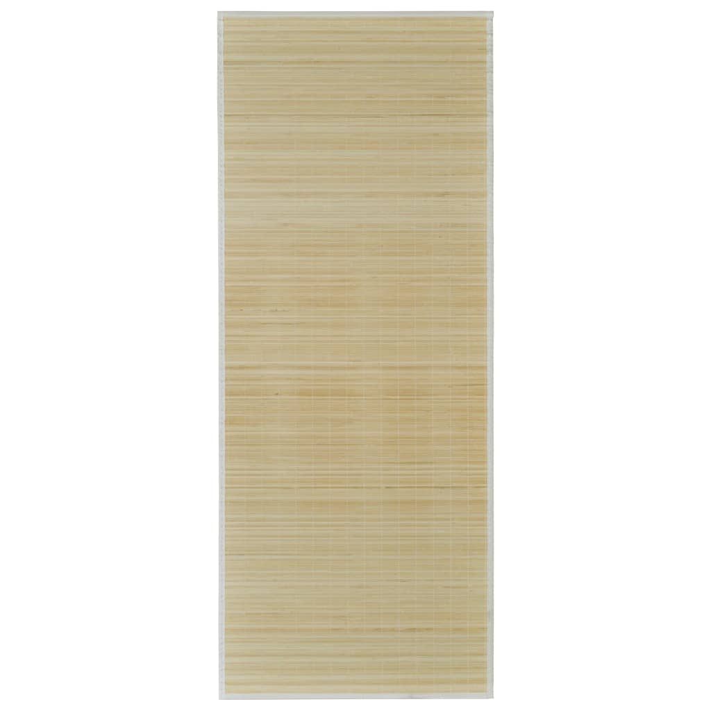 Rechteckig Naturfarbener Bambusteppich 80 x 300 cm