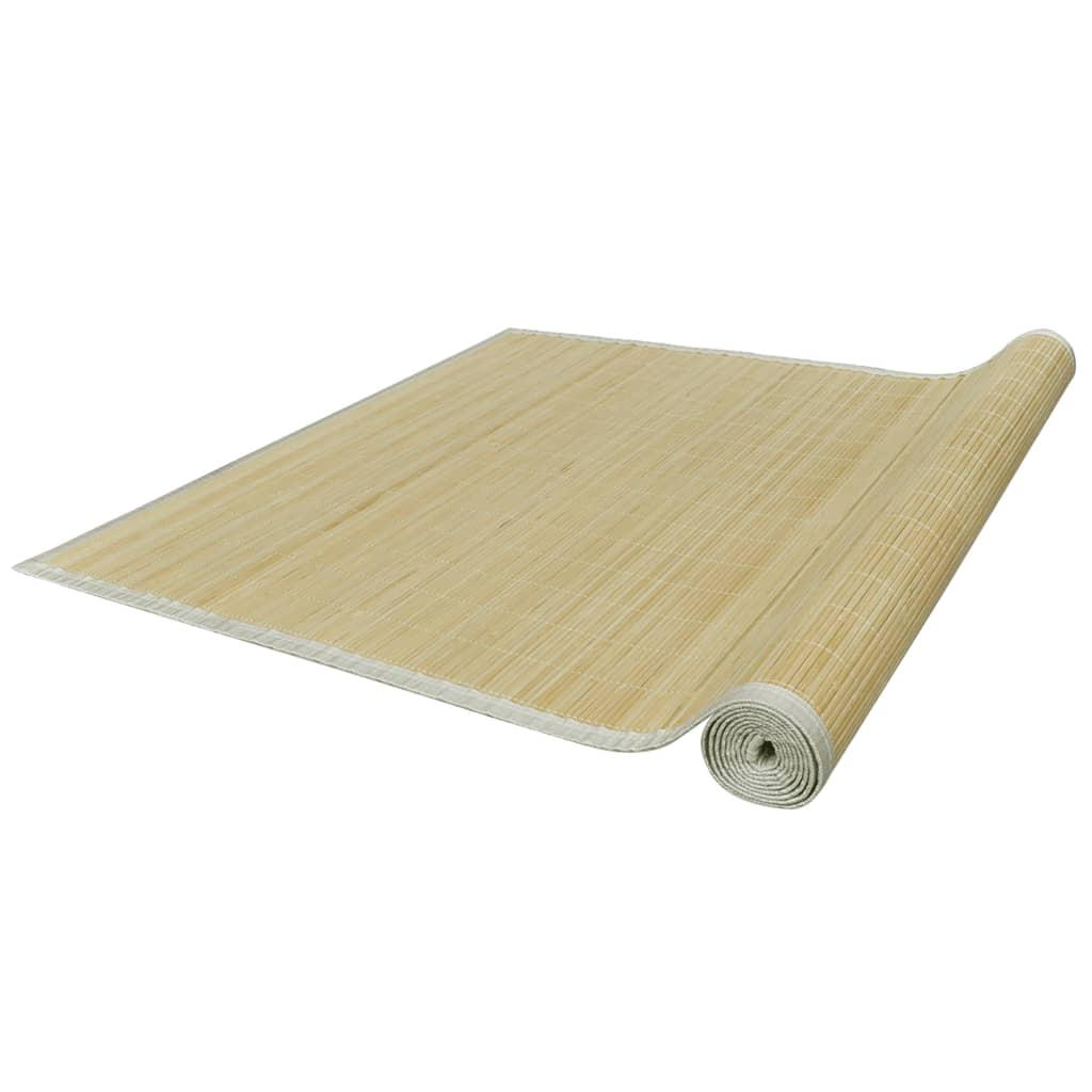 Rechteckig Naturfarbener Bambusteppich 80 x 300 cm