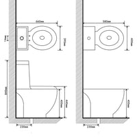 Thumbnail for Toiletten & Bidet Set Weiß Keramik