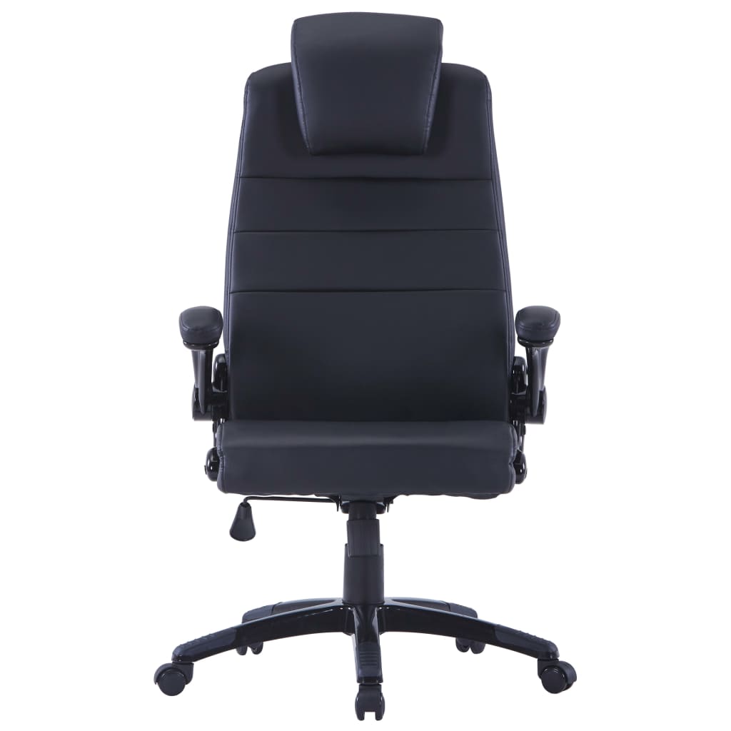 Bürostuhl Kunstleder Verstellbar und Drehbar Schwarz