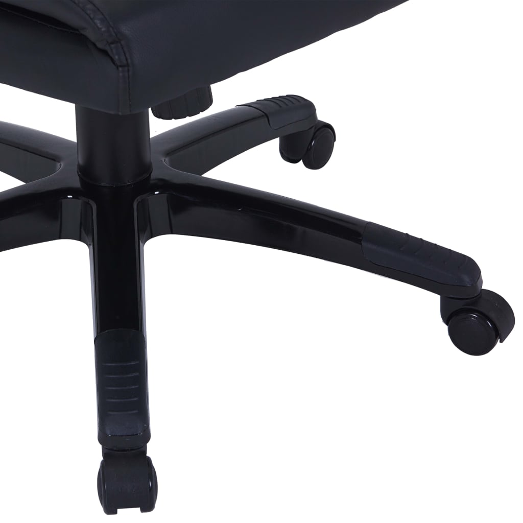 Bürostuhl Kunstleder Verstellbar und Drehbar Schwarz