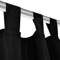 Thumbnail for Vorhänge Gardienen aus Satin 2-teilig 140 x 175 cm Schwarz