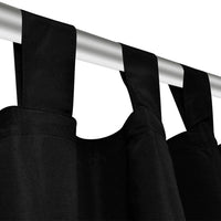Thumbnail for Vorhänge Gardienen aus Satin 2-teilig 140 x 245 cm Schwarz