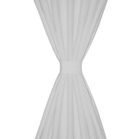 Thumbnail for Vorhänge Gardienen aus Satin 2-teilig 140 x 175 cm Weiß