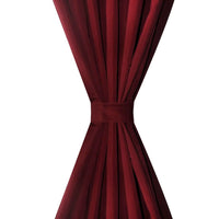 Thumbnail for Vorhänge Gardienen aus Satin 2-teilig 140 x 175 cm Dunkelrot