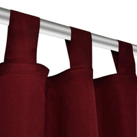 Thumbnail for Vorhänge Gardienen aus Satin 2-teilig 140 x 175 cm Dunkelrot