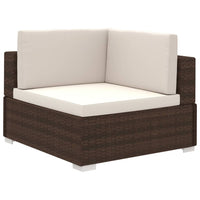Thumbnail for 8-tlg. Garten-Lounge-Set mit Auflagen Poly Rattan Braun