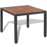 Thumbnail for 5-tlg. Garten-Essgruppe mit Auflagen Poly Rattan Schwarz