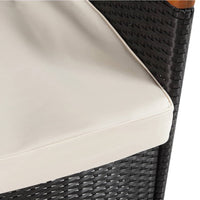 Thumbnail for 5-tlg. Garten-Essgruppe mit Auflagen Poly Rattan Schwarz