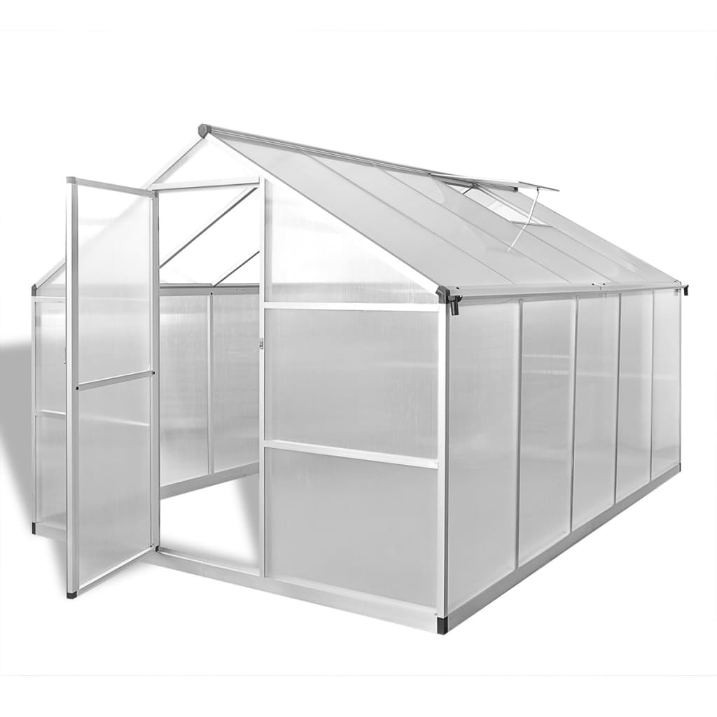 Verstärktes Gewächshaus Aluminium 7,55 m²