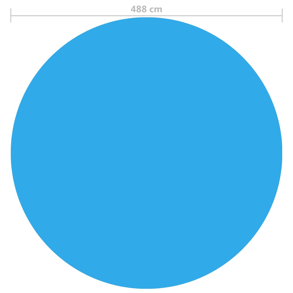 Runde Pool-Abdeckung PE Blau 488 cm