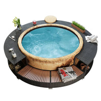 Thumbnail for Whirlpool-Umrandung Rattan Rund Schwarz