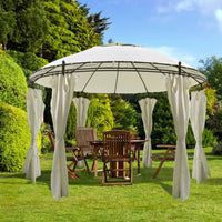 Thumbnail for Runder Gartenpavillion mit Vorhängen 3,5x2,7 m