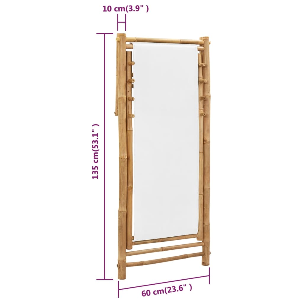 Garten-Liegestuhl Bambus und Segeltuch