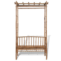 Thumbnail for Gartenbank mit Pergola 130 cm Bambus