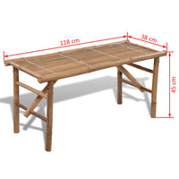 Thumbnail for Gartenbank Klappbar 118 cm Bambus