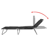 Thumbnail for Sonnenliege Klappbar mit Rückenlehne Verstellbar Schwarz
