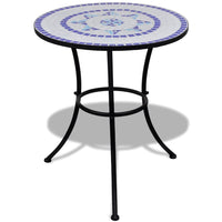 Thumbnail for Bistrotisch Blau und Weiß 60 cm Mosaik
