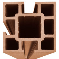 Thumbnail for Zaunelement WPC 105×(105-185) cm Braun