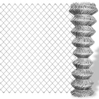 Thumbnail for Maschendrahtzaun Verzinkter Stahl 15×1,5 m Silbern
